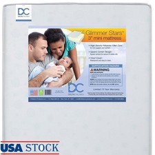 Portable Crib Mattress 3 Inch Hypoallergenic Waterproof Firm GREENGUARD Gold New