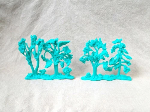 Vintage Marx Toys - Battleground: Lot of 2 Trees
