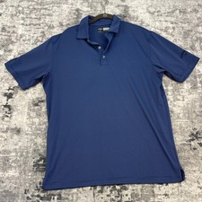 Callaway Polo Shirt Men's M Blue Striped Opti Dri Short Sleeve Golf Activewear