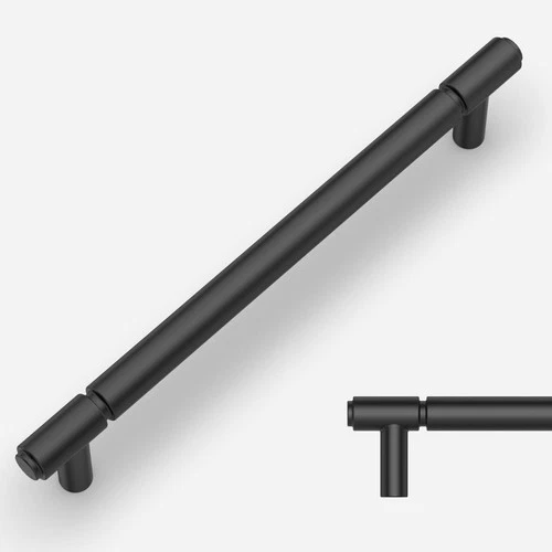 Amerdeco 10 Pack Matte Black Cabinet Pulls 160mm Hole Center Cabinet Hardware