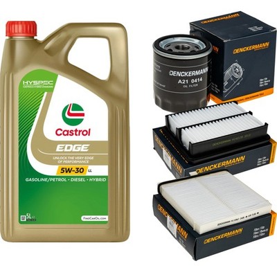 Inspektionspaket Castrol EDGE Titanium 5W-30 LL 5L für Mazda CX-3 1.5 D 2
