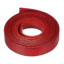 1.1 Yard 12mm Flat Leather Cord, Leather Lacing Strips for DIY Crafts Red Brown