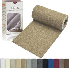 Linen Repair Tape 4x70 Inch Self-Adhesive Couch Patch Repair Fabric Patch for Fu