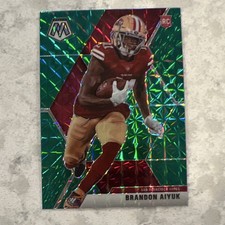 Panini 2020 Mosaic Brandon Aiyuk Green Mosaic Prizm Rookie #210 49ers