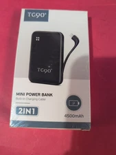TG90° MINI POWER BANK BUILT IN CHARGING CABLE 4500 mAh