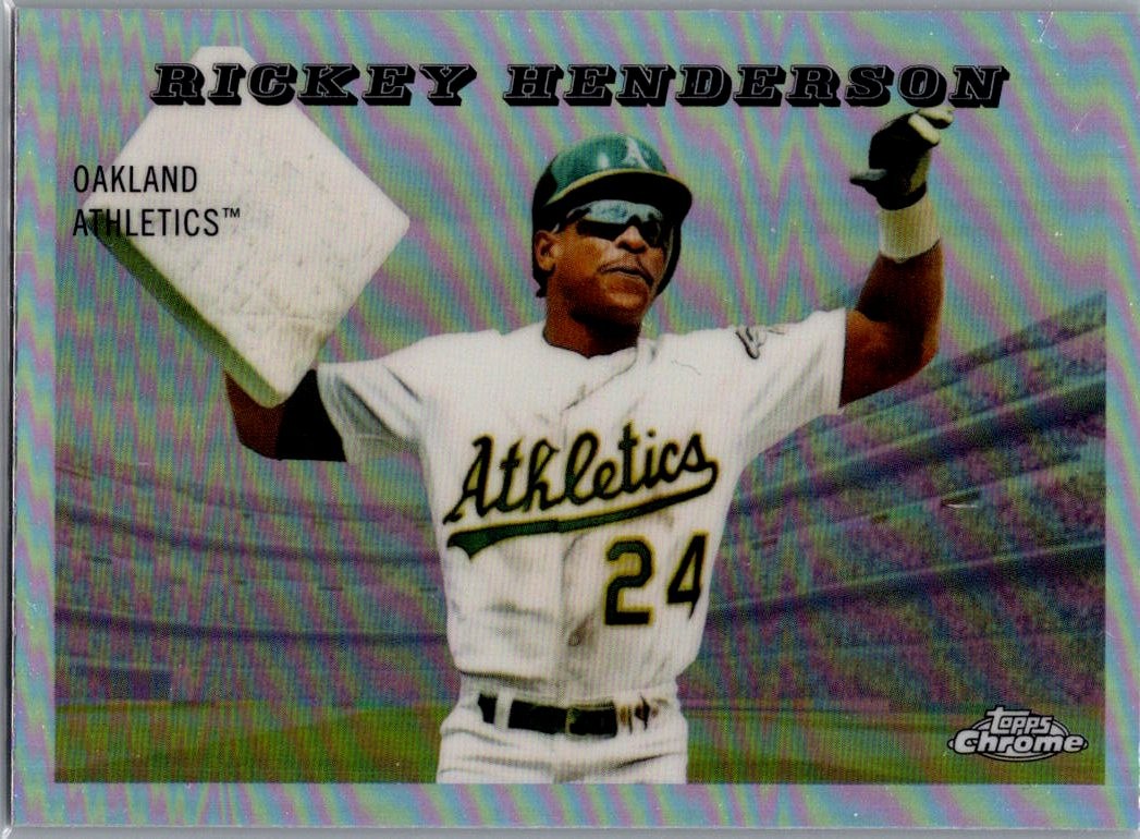 2025 Topps Chrome Platinum #55RS-7 Rickey Henderson 1955 Topps Rails and Sails