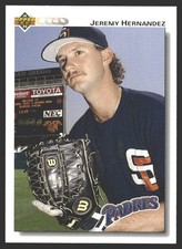 Jeremy Hernandez #42 1992 Upper Deck San Diego PadresRC Rookie
