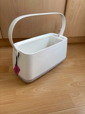 LECHUZA YULA Pflanzkübel Übertopf Blumen Topf Pflanzen Weiß/Grau rechteckig