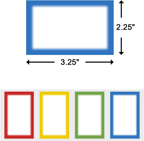 Colorful Plain Name Tag Labels, 200 Stickers, 3.5" x 2.25", for Office & Events - Afbeelding 2 van 7