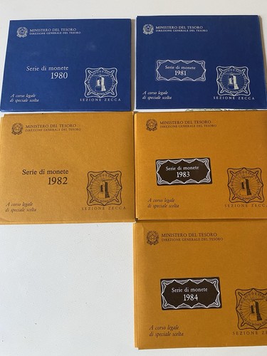 Lotto di 5 DIVISIONALI REPUBBLICA ITALIANA 1980-81-82-83-84 FDC