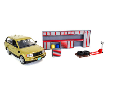 Modellauto Werkstatt Diorama Teile / Garage Innen Werkzeug Schrank Set Maßstab 1:43
