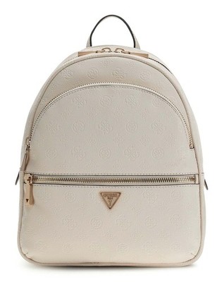 GUESS Manhattan II Backpack L Rucksack Rucksack Stone Logo creme Neu