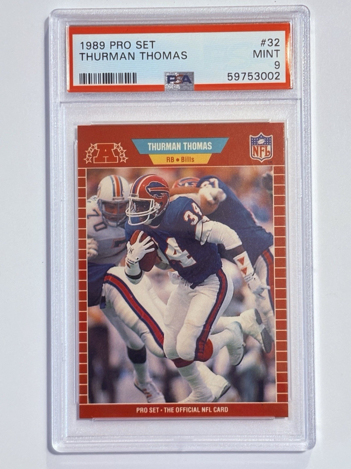 1989 Score Thurman Thomas Buffalo Bills HOF Rookie PSA 9 MINT!