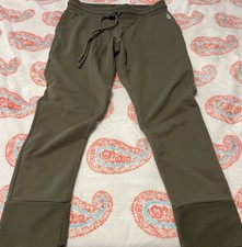 Free People- FP Movement Jogger Pants Stretch Drawstring- Olive Green- Sz Large