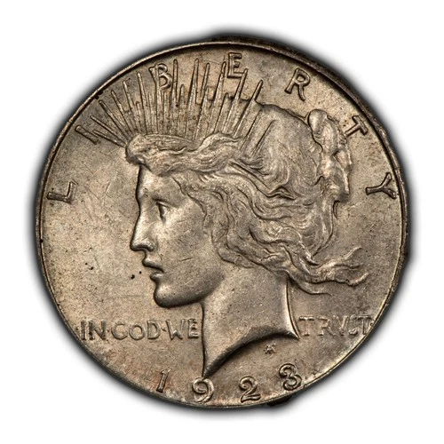 1923-S $1 Silver Peace Dollar - Luster - AU+ - SKU-D4736