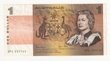 1982 Australia $ 1 One Dollar Banknote - DPS Last Prefix R78L - Fine - # 33305
