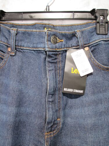 Lee Men's Relaxed Fit Straight Leg Blue Jeans 36x32 Night Shade - Picture 2 of 10