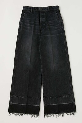 Moussy Elba Wide Leg Cropped Black Jeans Size 29
