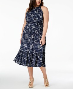 michael kors floral midi dresses