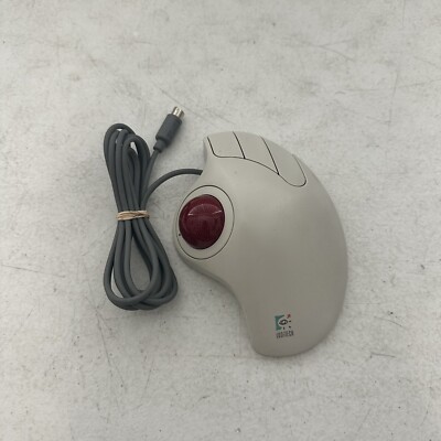 Logitech Trackball TrackMan Marble 3 Button PS/2 Mouse Model T-CH11 *Tested*