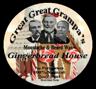 GINGERBREAD HOUSE scent - Moustache & Beard Wax - Mild, Medium or Extreme Hold