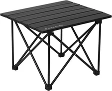 ROCK CLOUD Portable Camping Table Ultralight Aluminum Small, Reinforced Black 