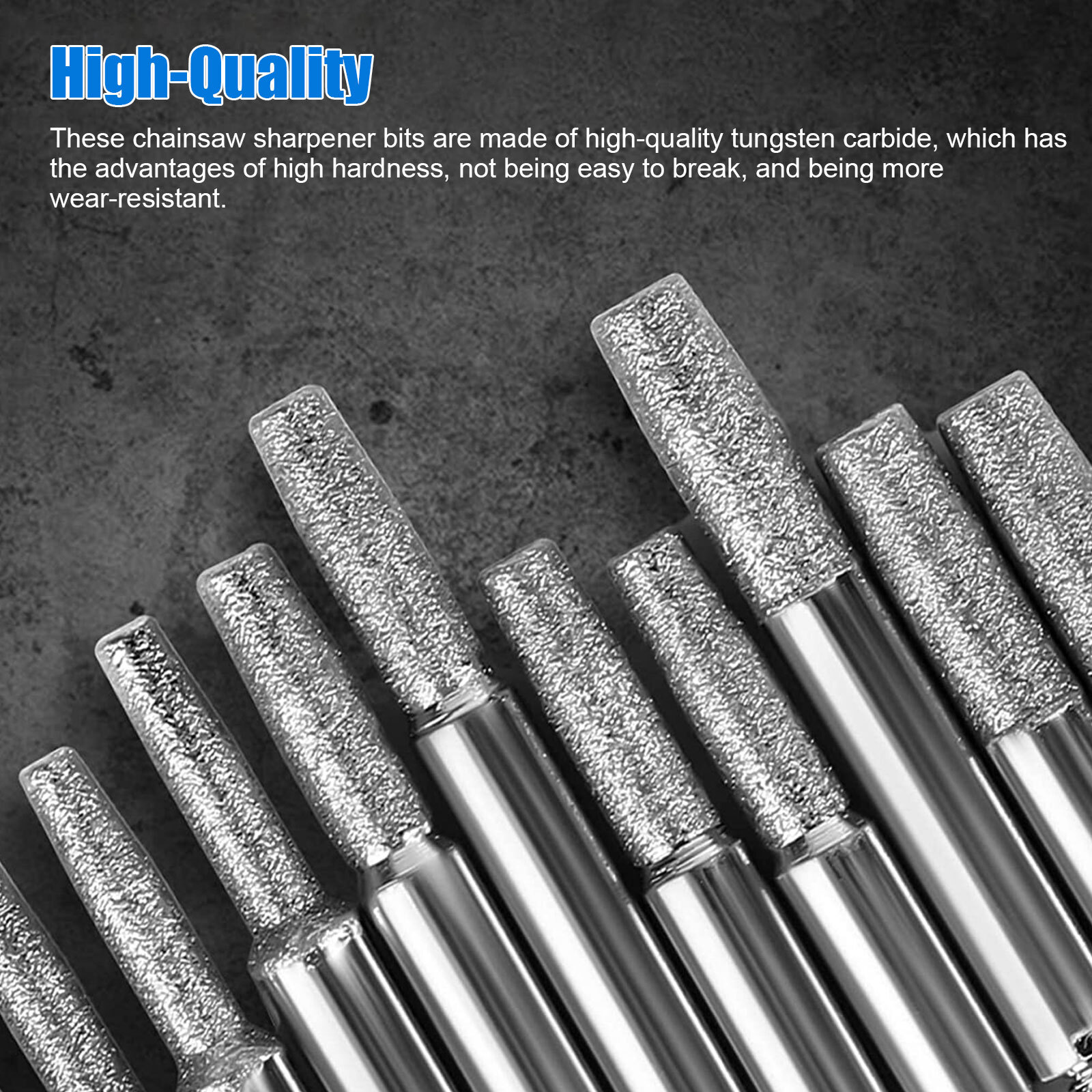 12x Chainsaw Sharpener Sharpening Burr Grinding Stone Heads 5/32'' 3/16'' 7/32'' eBay