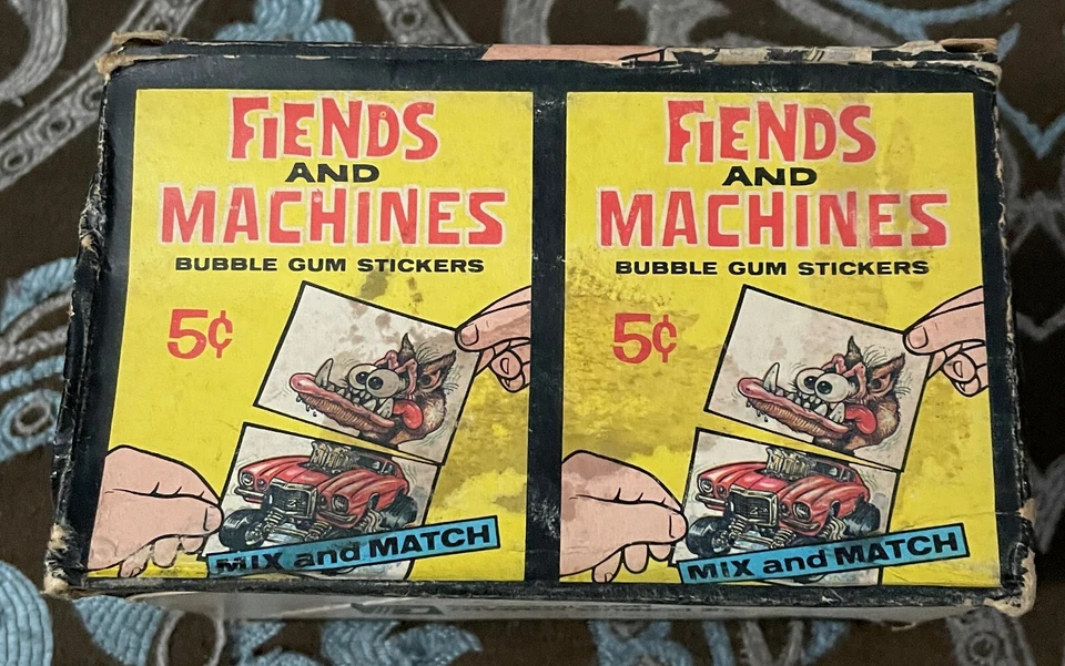 Donruss Fiends and Machines 1970 5 centavos caja de exhibición vacía Foto 2 de 4