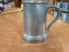 SALE Vintage Yale University Seal Pewter Glass Bottom Drinking Stein 5" High VGC — photo 1