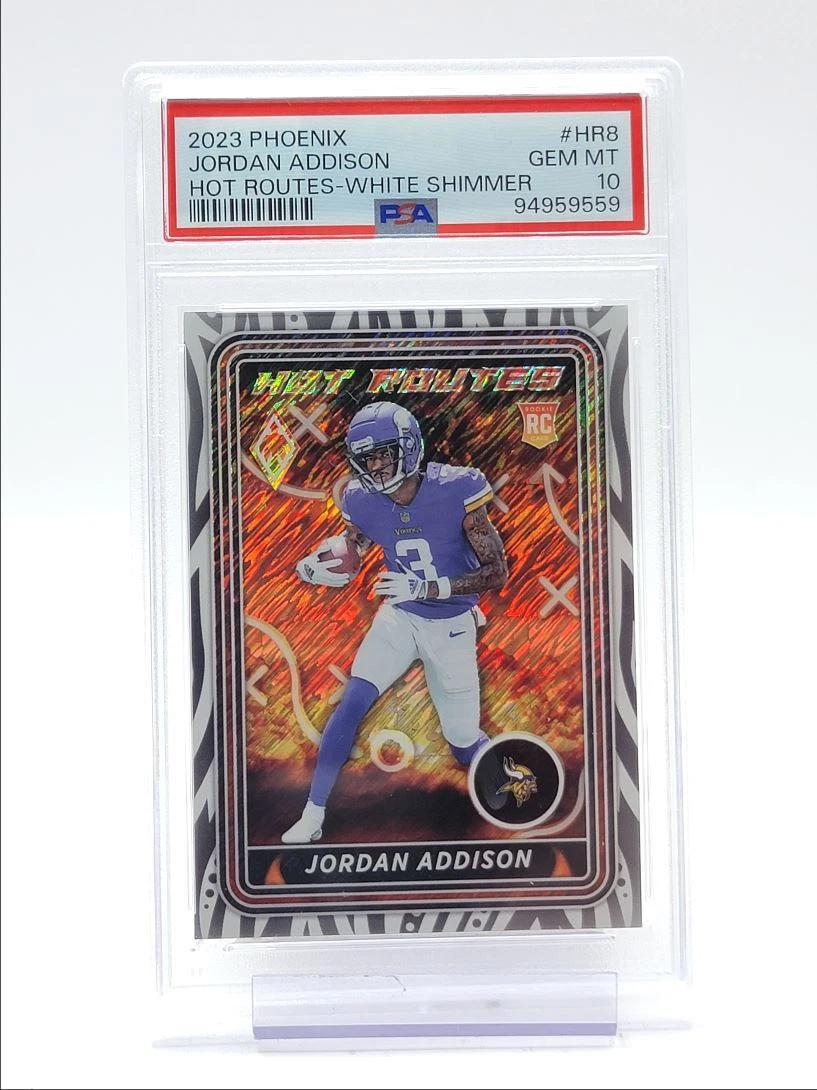 Jordan Addison Panini Phoenix Hot Routes #HR8 White Shimmer