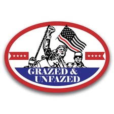 Magnet Me Up Grazed and Unfazed Republican Magnet Decal, 4x6 inch Magnet Decal