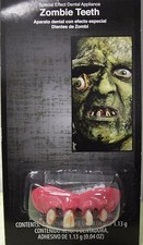 ZOMBIE TEETH Costume Accessory Halloween Scary Monster Dental Mouth Gross NEW