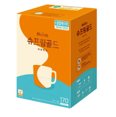 Maxim コーヒーミックス 170スティック　 シュプリームゴールド Maxim Supreme Gold 170 Sticks New Premium Instant Coffee Mix 1 Box