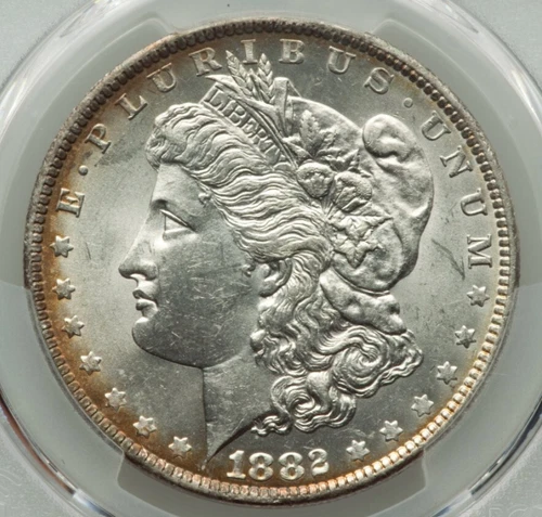 Morgan Dollar 1882-O/S $1 O/S Broken, VAM-5, Top 100, PCGS MS62