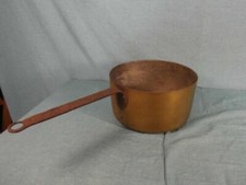 Kasserolle Stieltopf Messing Antik 1920 Unika...