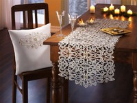 Plauner Spitze 15.7 X 24 Cm Christmas Lace Magic Star Table Runner Ecru/gold Plauner Spitze 15.7 X 24 Cm Christmas Lace Magic Star Table Runner Ecru/gold