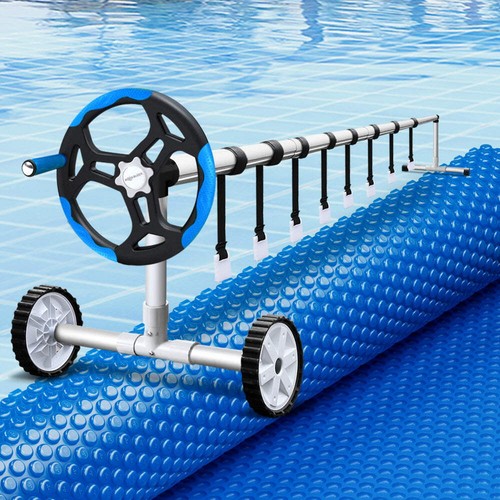 NNEDSZ Pool Cover 600 Micron 7x4m w/ Roller 5.55m Solar Blanket Blue - Bild 5 von 5