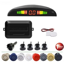 Car LED Parking Sensor Kit 4 Sensors 22mm Reverse Radar Sound Alert System