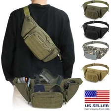 Tactical Waist Bag Concealed Gun Carry Pouch Military Pistol Holster Fanny Pack