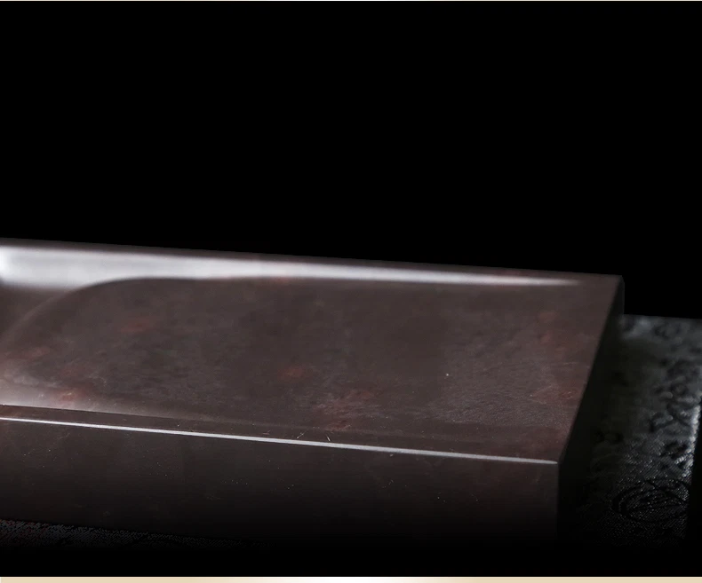 Tinta de piedra de tinta para piscina tallada a mano piedra original natural China Huizhou de 8" Foto 4 de 4