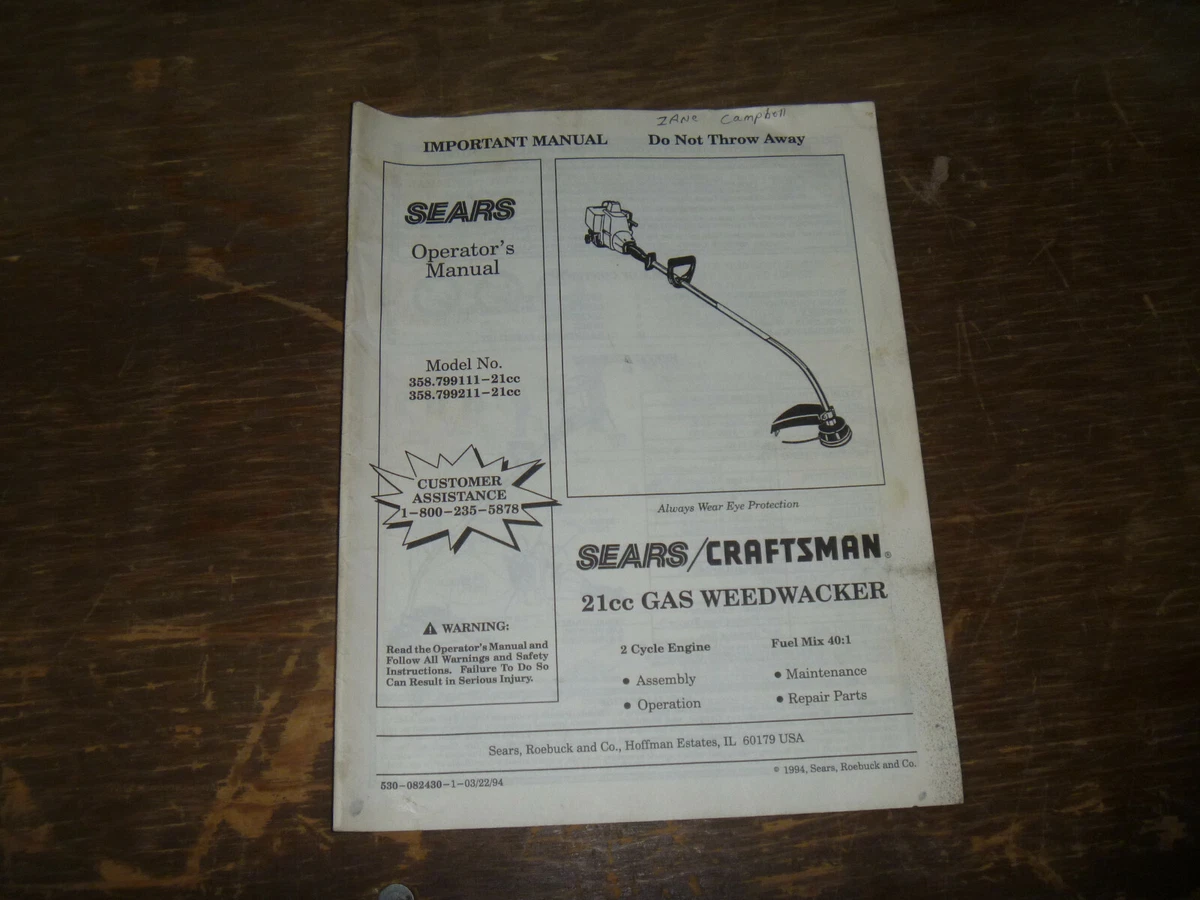 Sears cheap craftsman weedwacker