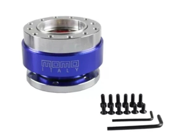 MOMO Black Carbon Fibre Steering Wheel Quick Release Hub Adapter Snap Boss Kit - Image 4 of 4