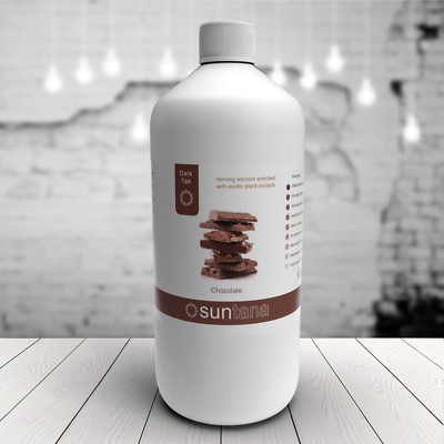 1000ml Schokolade duftend 12 % Spray hellbraun (dunkelbraun) - Liter Suntana-Lösung