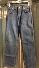 Vtg Wrangler Dark Wash 100 Cotton Boys Jeans Size 14 Reg