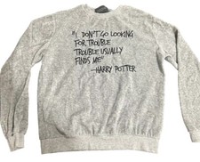 Harry Potter I Don t Go Looking For Trouble Pull Over Sweater Size 10 Small