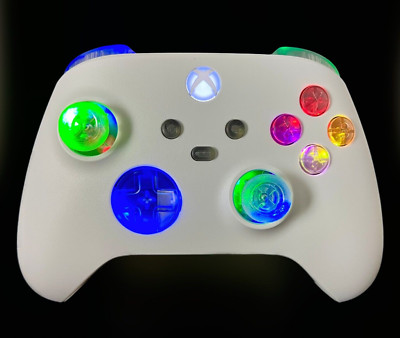 Microsoft Xbox One Controller - Robot White - with custom LED mod  - Great GIFT