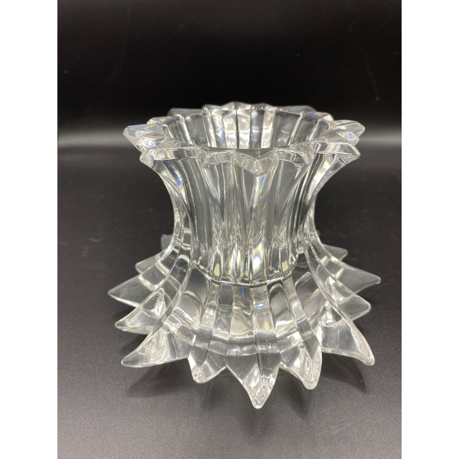 Partylite Crystal Aurora Starburst Two-way Votive Pillar Candle Holder P7377