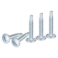 #8x1 Sheet Metal Screws - 120 Pack - for Wood Furniture - Carbon Steel Philli...