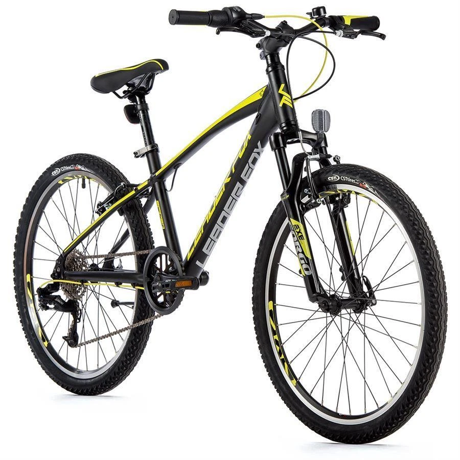 24 Zoll Alu MTB Fahrrad Leader Fox Spider Boy 8 Gang Schwarz Gelb - Bild 1 von 1
