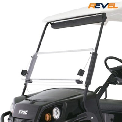 EZGO Express S6 L6 OEM Clear Fold Down Golf Cart Windshield PN 607255 fits 94-21